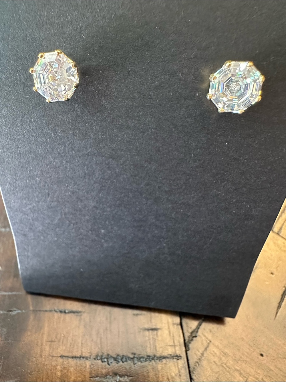 18k Gold over 925 SS CZ EARRINGS